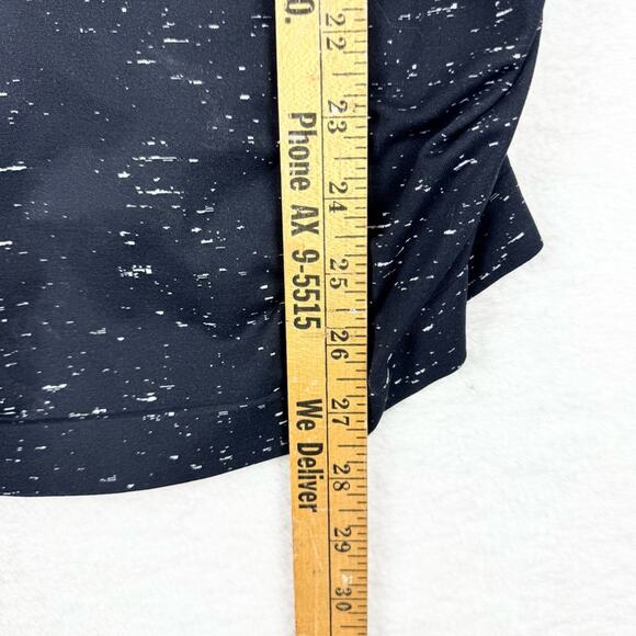 Athleta Speedlight Speckle Stretch Ruched Racerback Tank Black Speck Size S Yoga - Picture 14 of 14